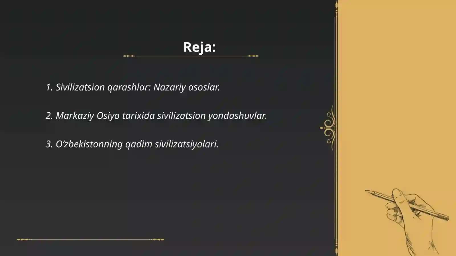 Sivilizatsion qarashlar va O‘zbekiston tarixi 2