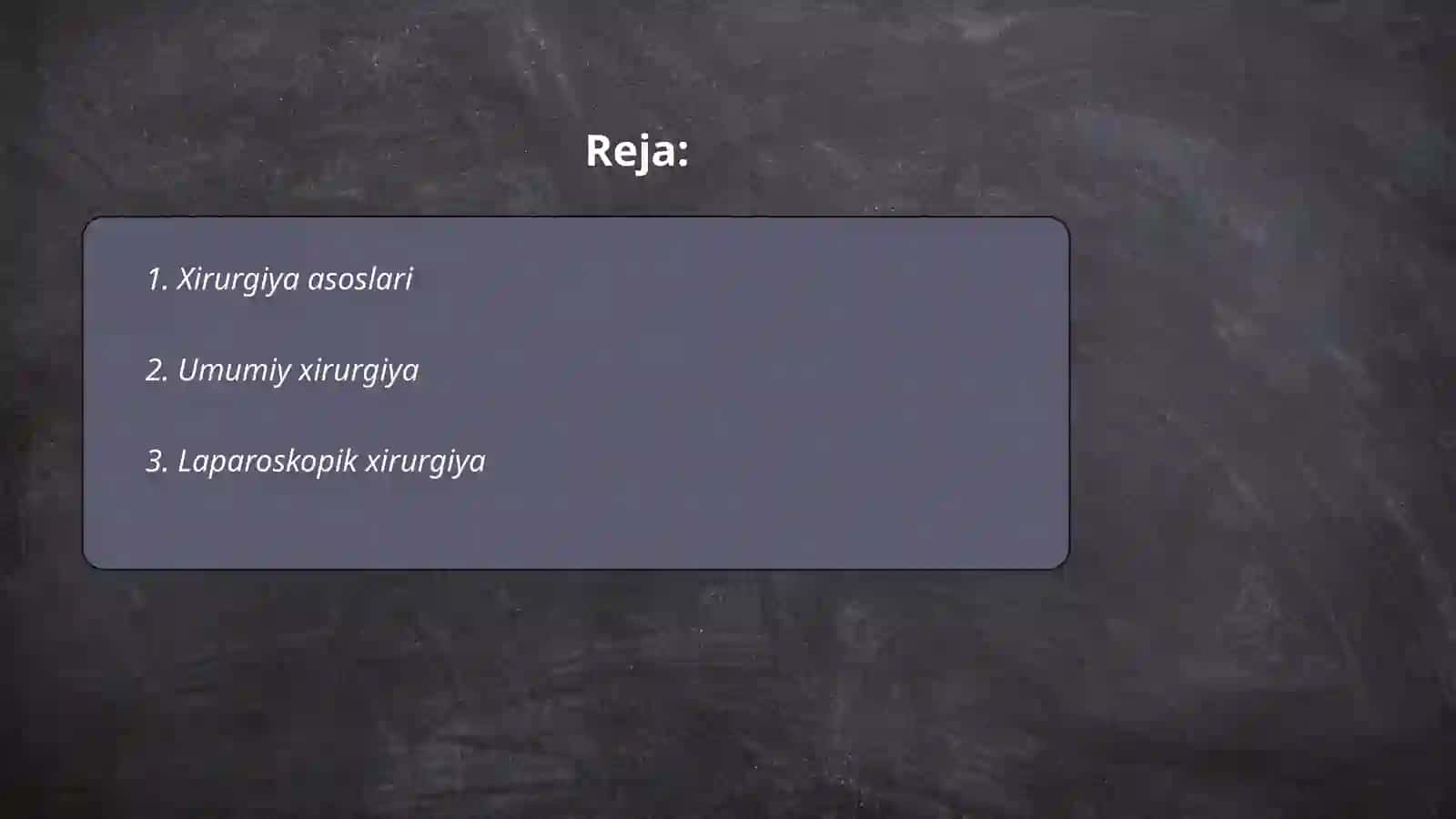 Xirurgiya boʻlimi tuzilmasi 2