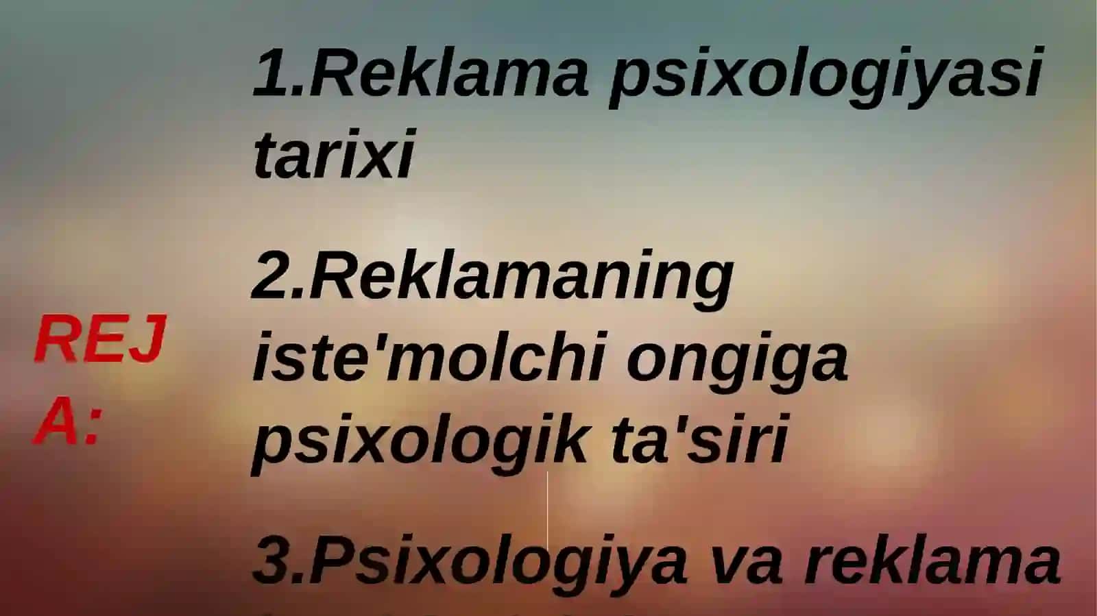 REKLAMA  PSIXOLOGIYASI 2
