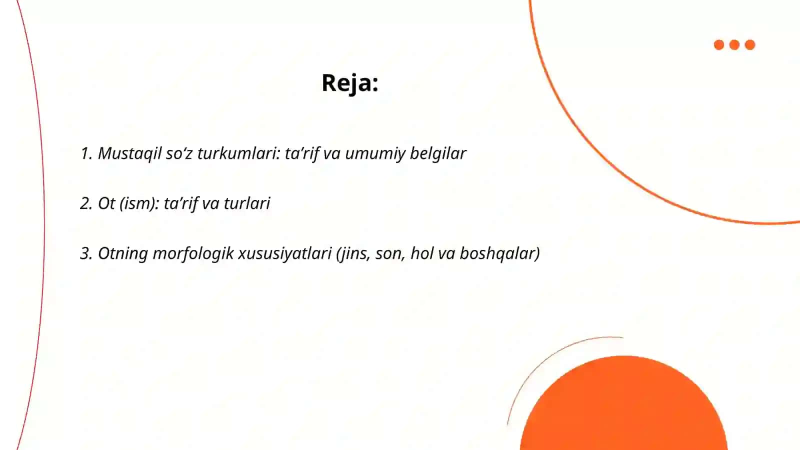 Mustaqil soz turkumlari 2