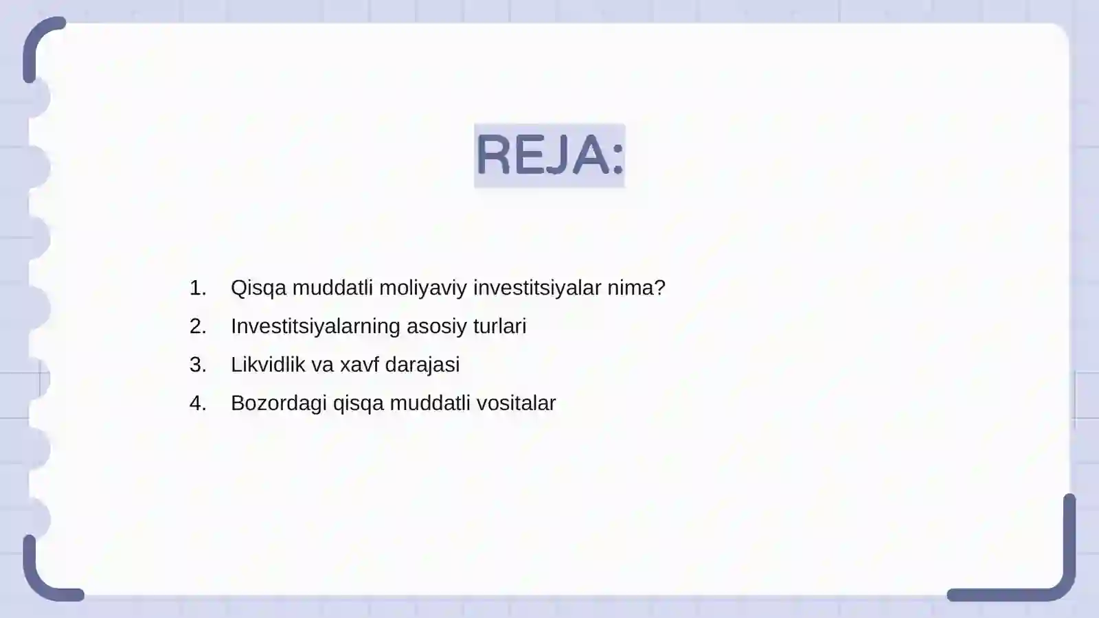 Qisqa muddatli moliyaviy investitsyalar 2