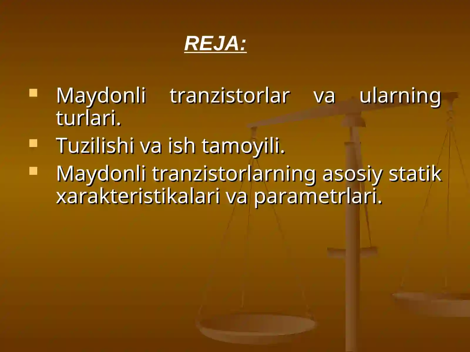 Maydonli tranzistorlar 2