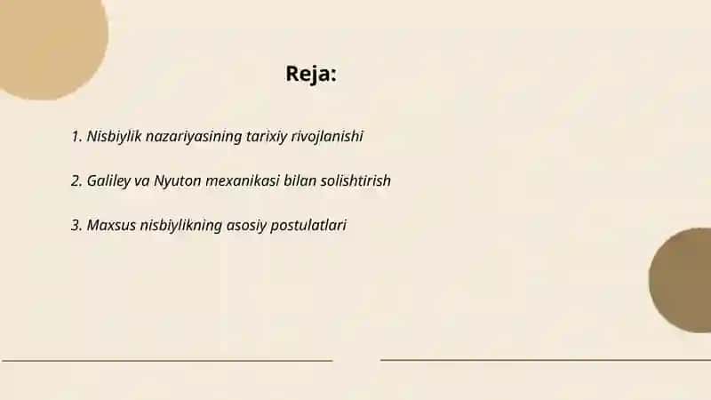 Nisbiylik nazariyasi elementlari 2