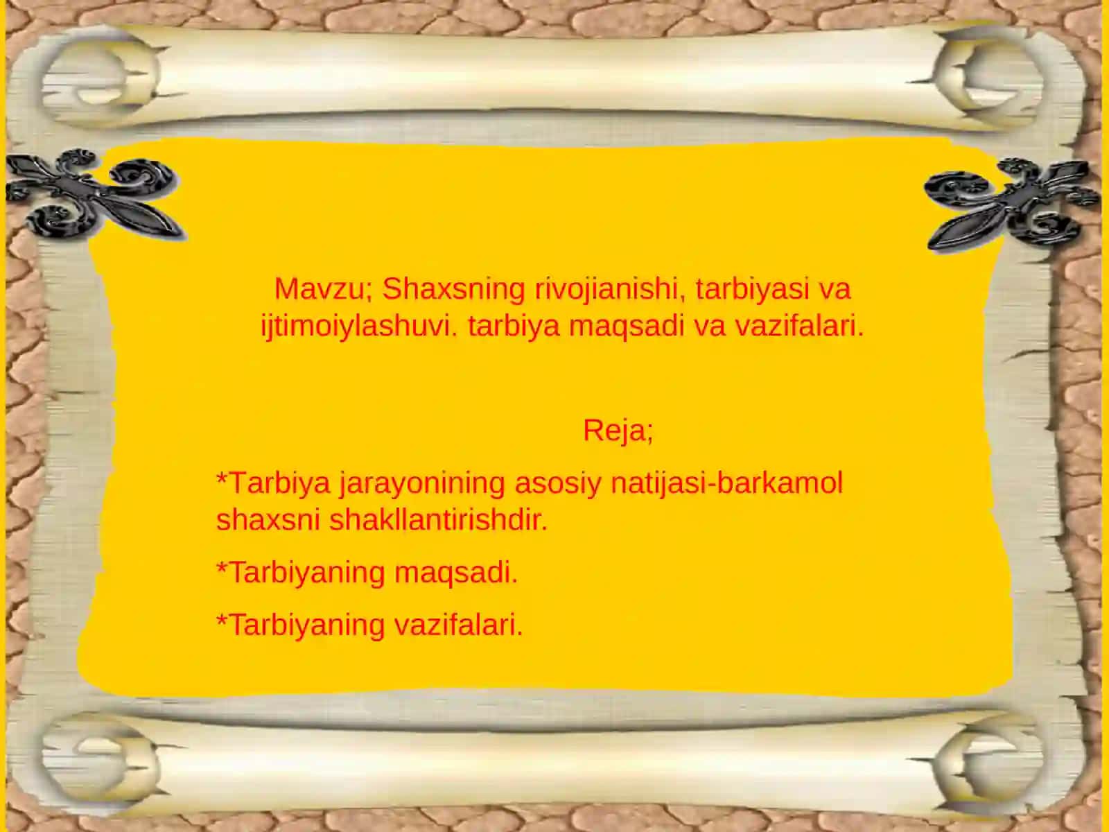Slayt taqdimoti Shaxsning rivoji nishasi, tarbiyasi va ijtimoiy lashuvi 2