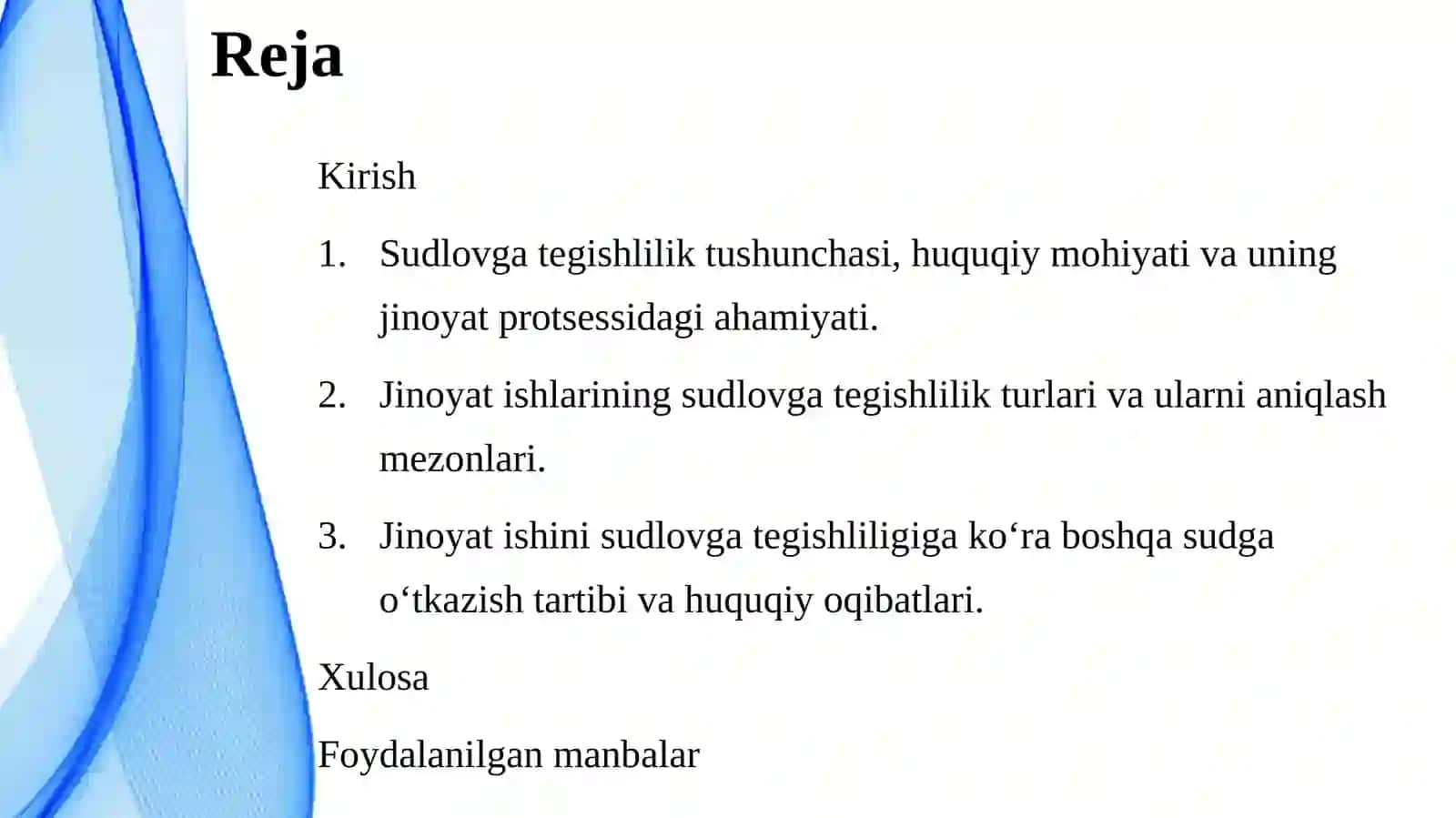 SUDLOVGA TEGISHLILIK VA UNING TURLARI 2