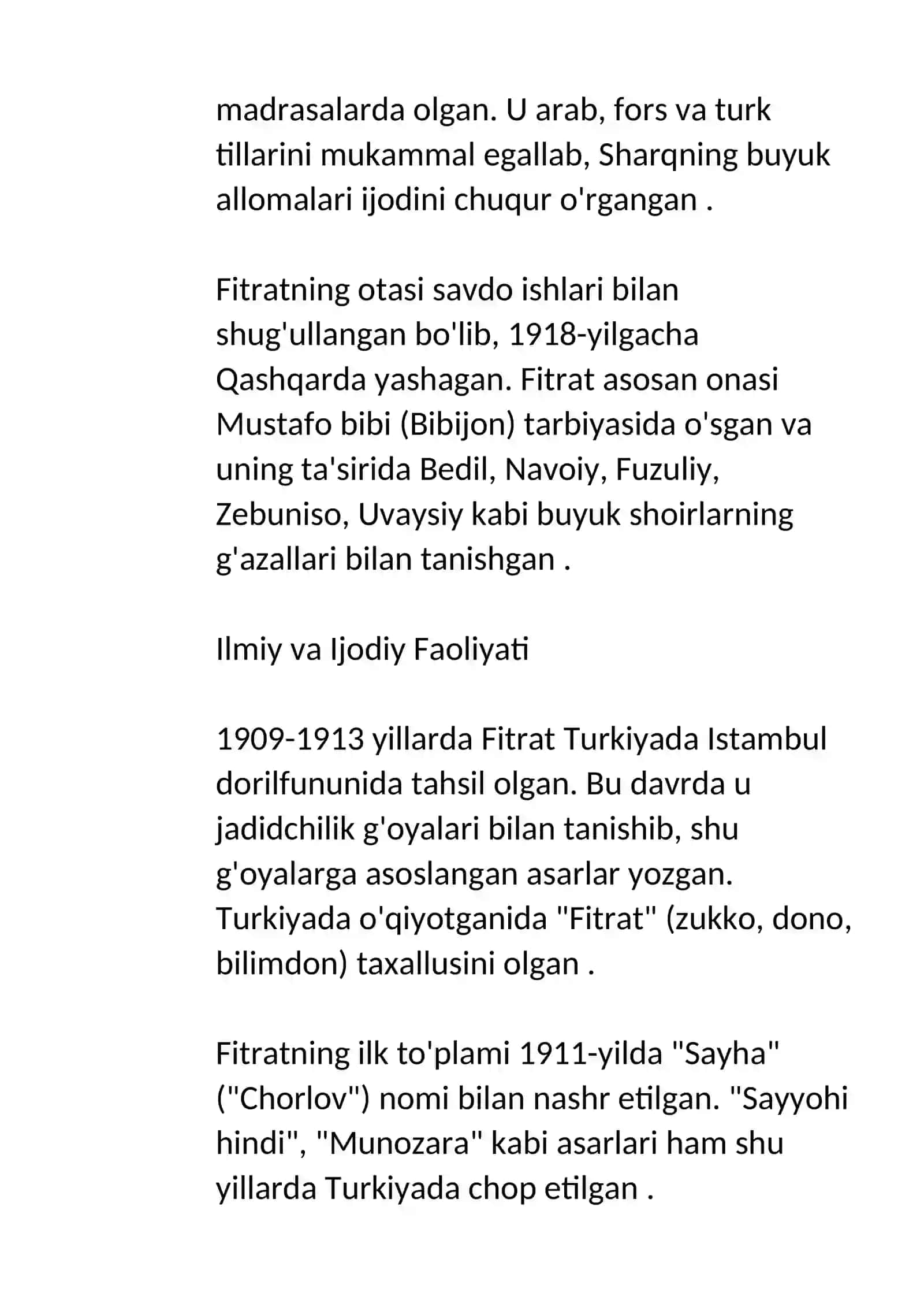 Abdurauf Fitratning oila asaridagi oila qurish tartiplari va farzand tarbiyasiga oid g’oyalari 2