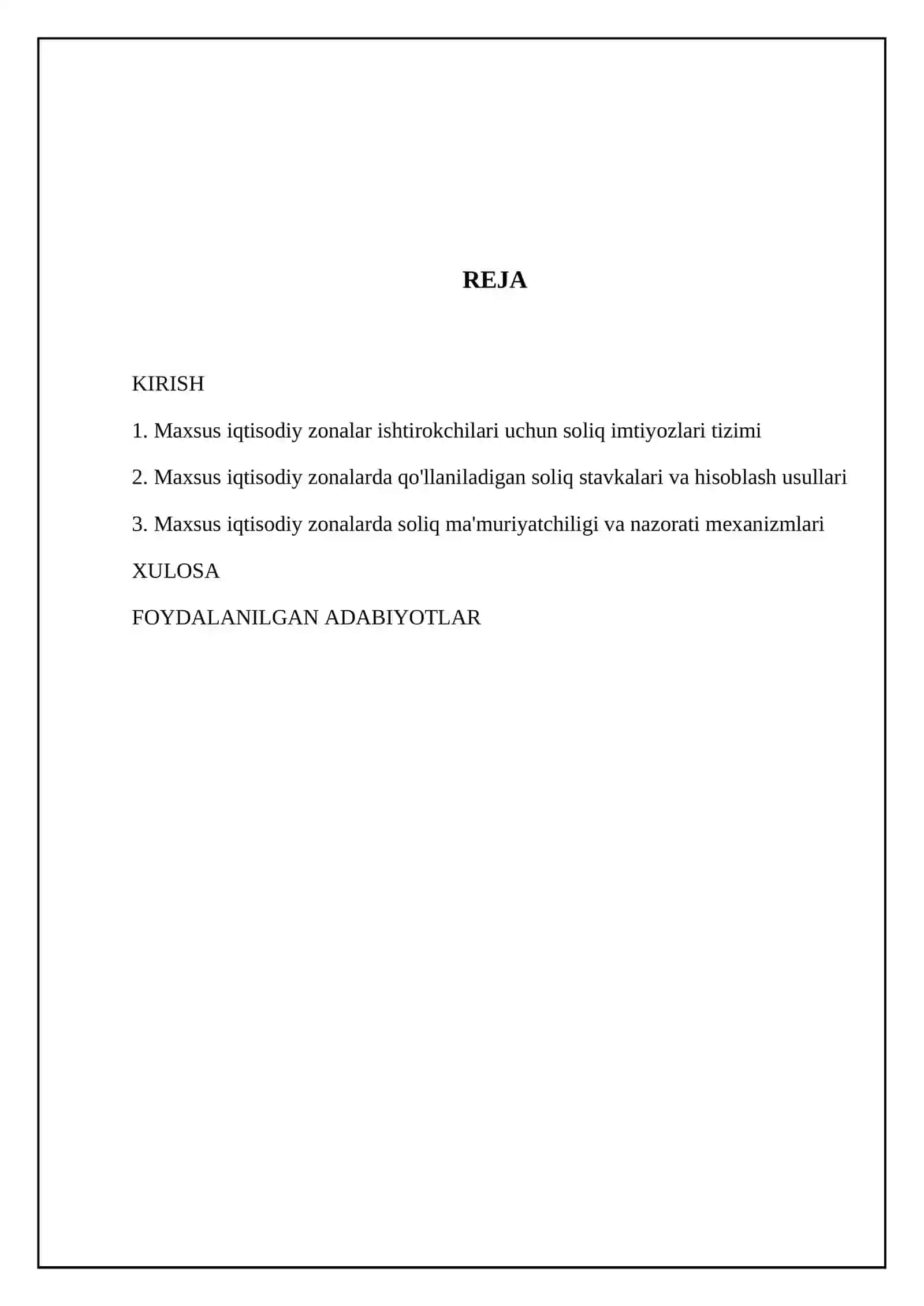 Maxsus iqtisodiy zonalar ishtirokchilariga soliq solishning asosiy xususiyatlarini tushuntiring 2