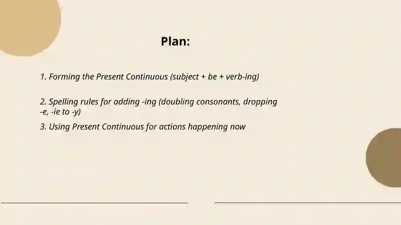 Present Continuous 2