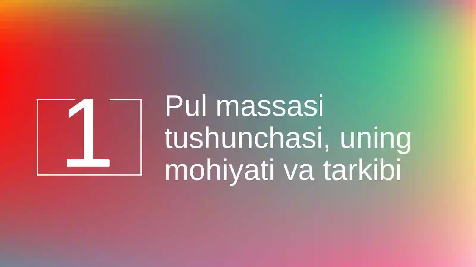 Pul massasi va pul agregatlari 2