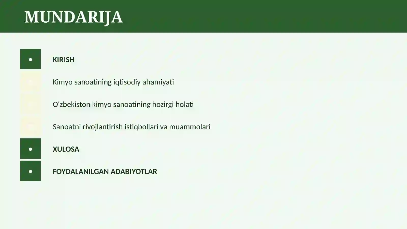O'ZBEKISTONNING KIMYO SANOATI 2