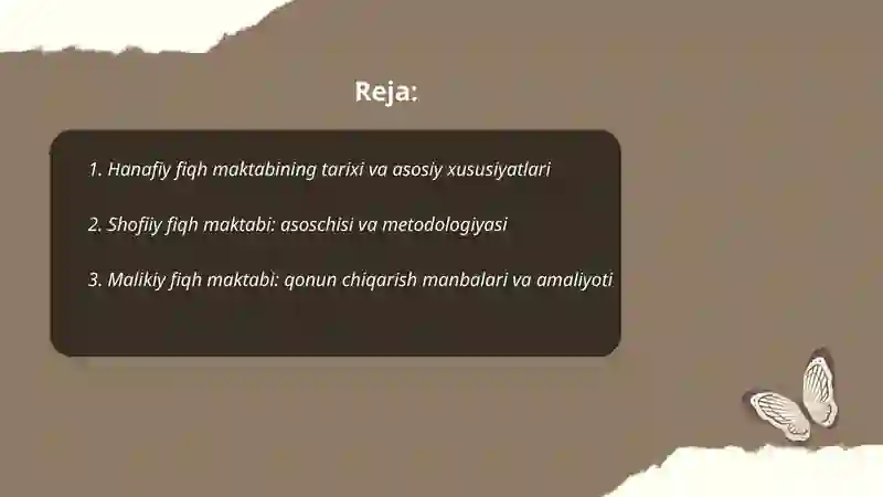 Islom dinining fiqh maktablari 2