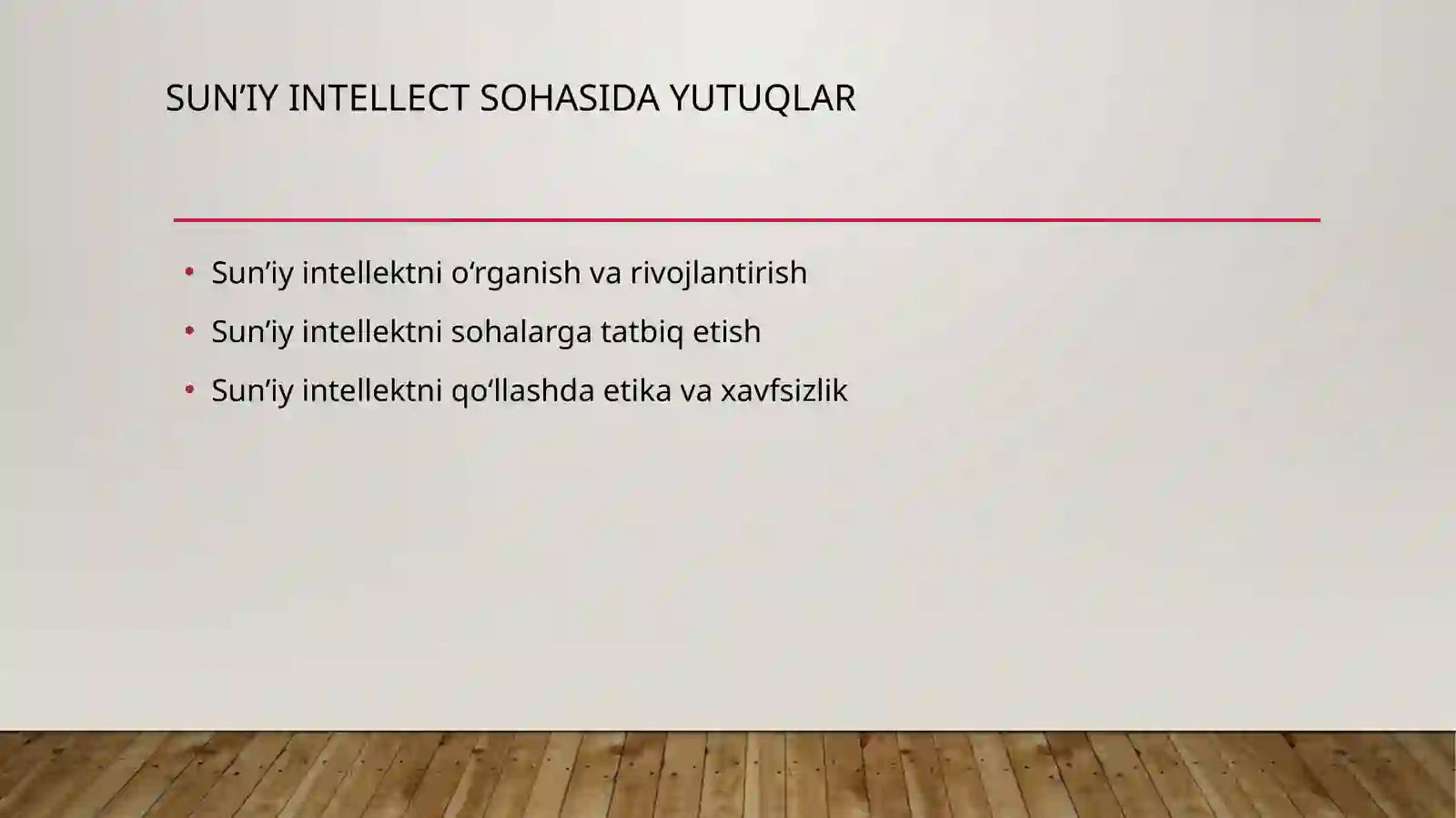 Sun’iy intellect sohasida yutuqlar 2