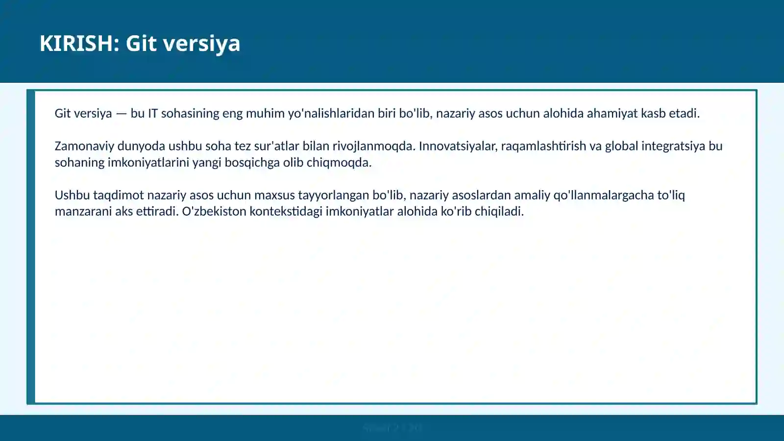 GIT VERSIYA 2