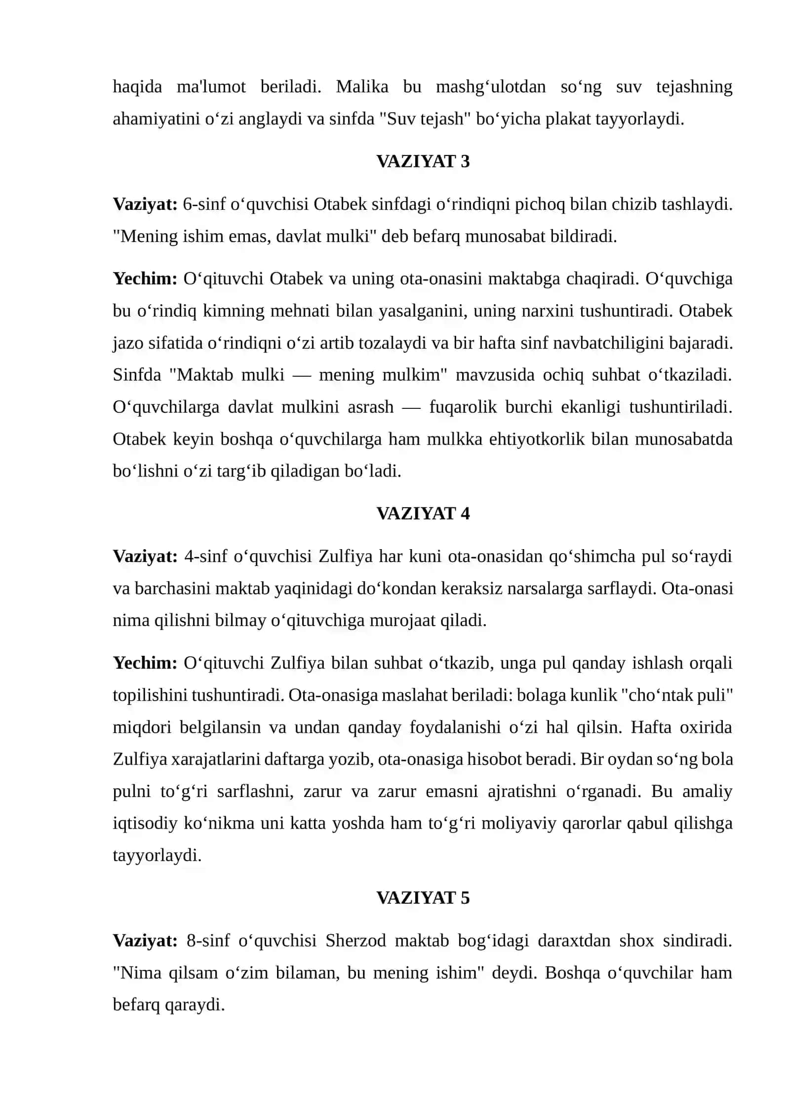 TARBIYA JARAYONINING O‘ZIGA XOS XUSUSIYATLARI, IQTISODIY TARBIYA, EKOLOGIK TARBIYA, O‘QUVCHILARDA ONGLI INTIZOMLILIKNI TARBIYALASH 2