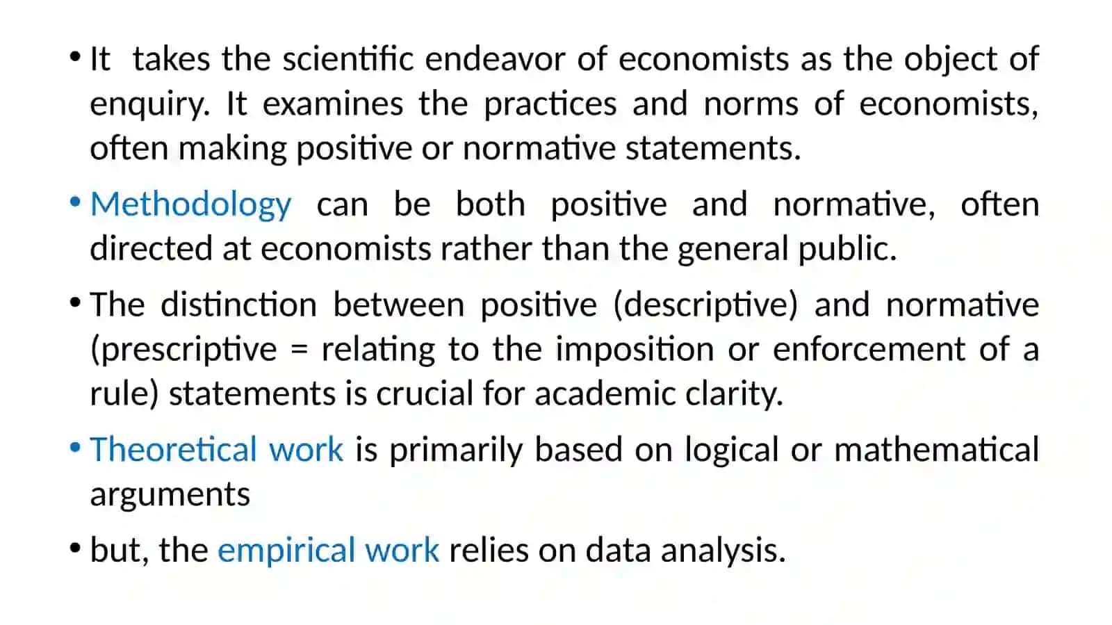 Economic Theory: Economics, Methods and Methodology 2