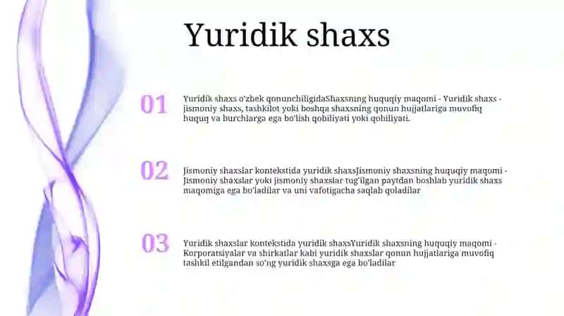 Shaxsning Huquqiy Maqomi Tushunchasi 2