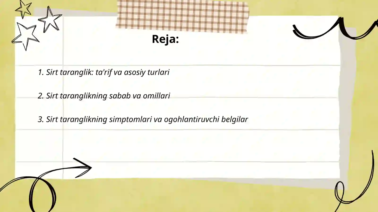 Sirt taranglik 2