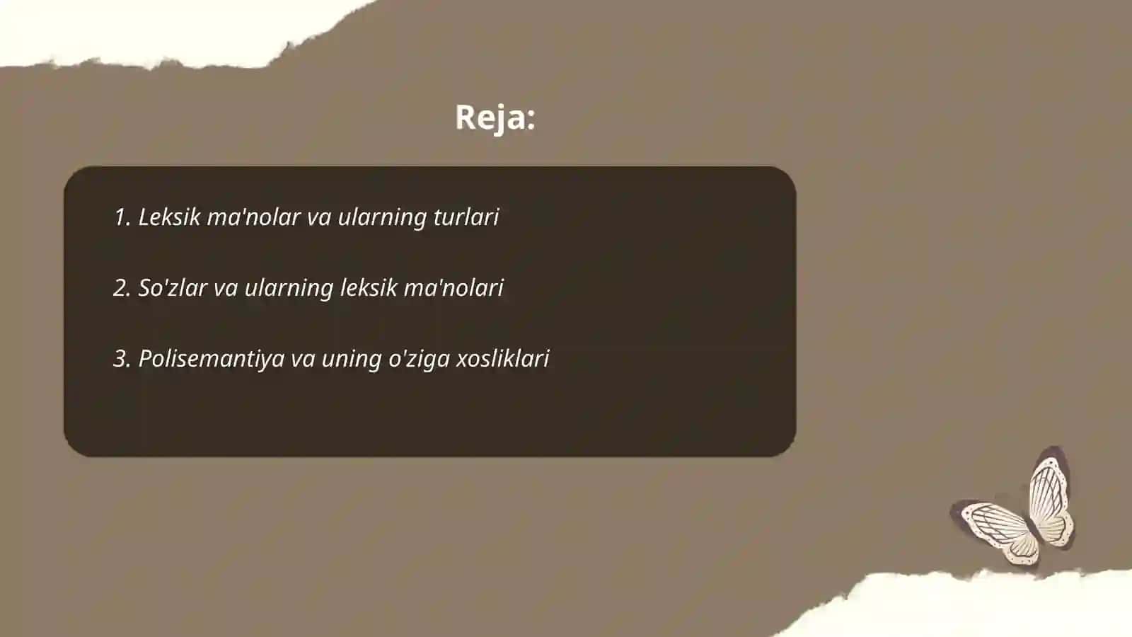 Tilning leksik ma’nolari 2