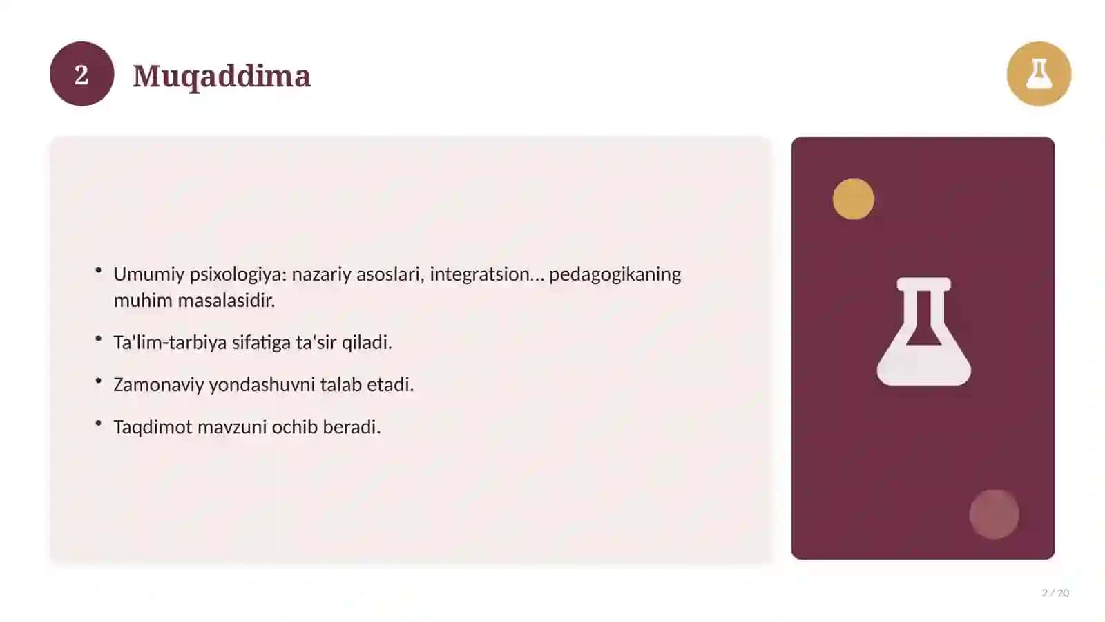 Umumiy psixologiya: nazariy asoslari, integratsion yondashuvda (Magistrlik dissertatsiyasi mavzusi) 2