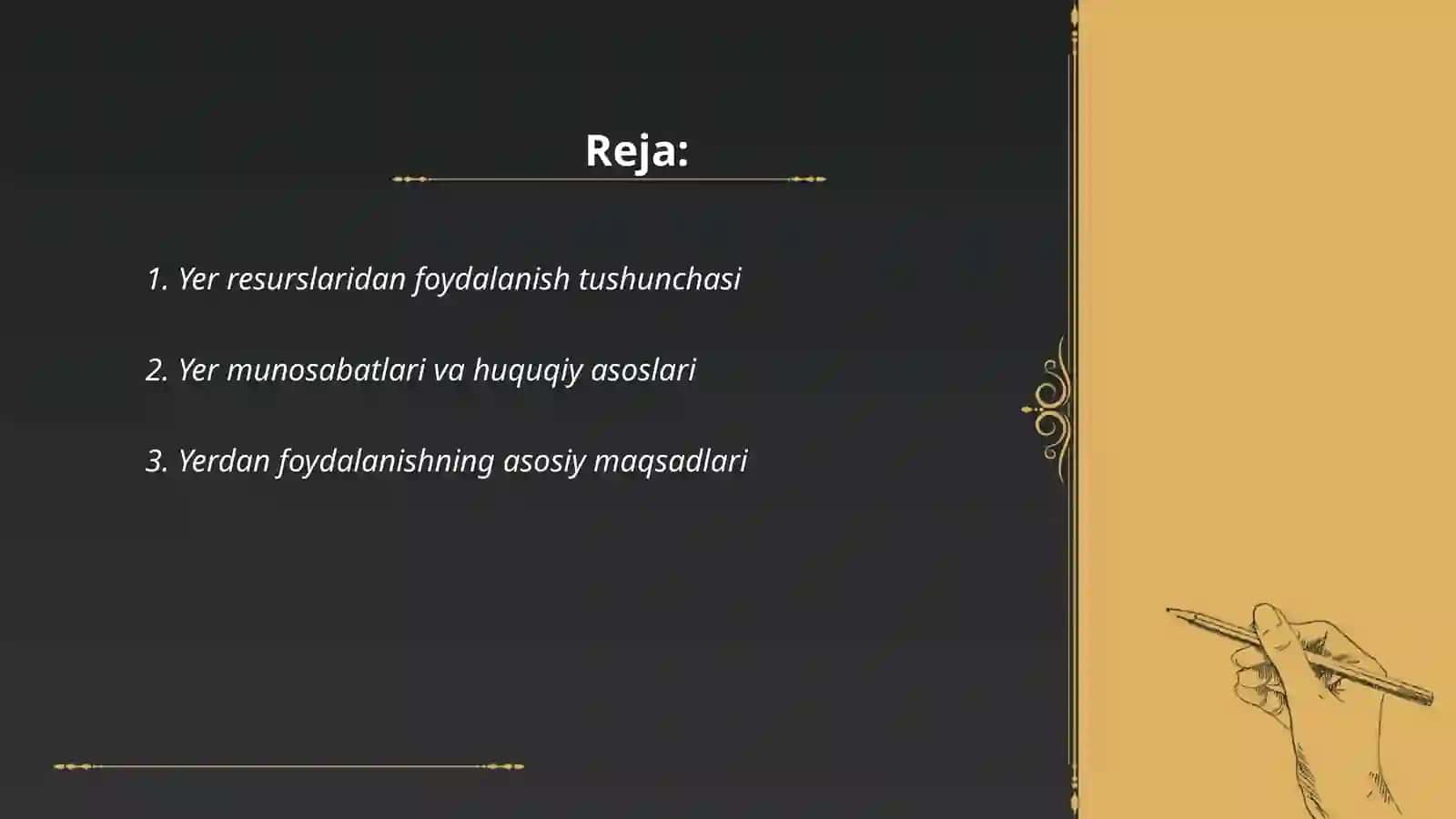 Yerdan foydalanish va yer munosabatlari toʻgʻrisida tushuncha 2