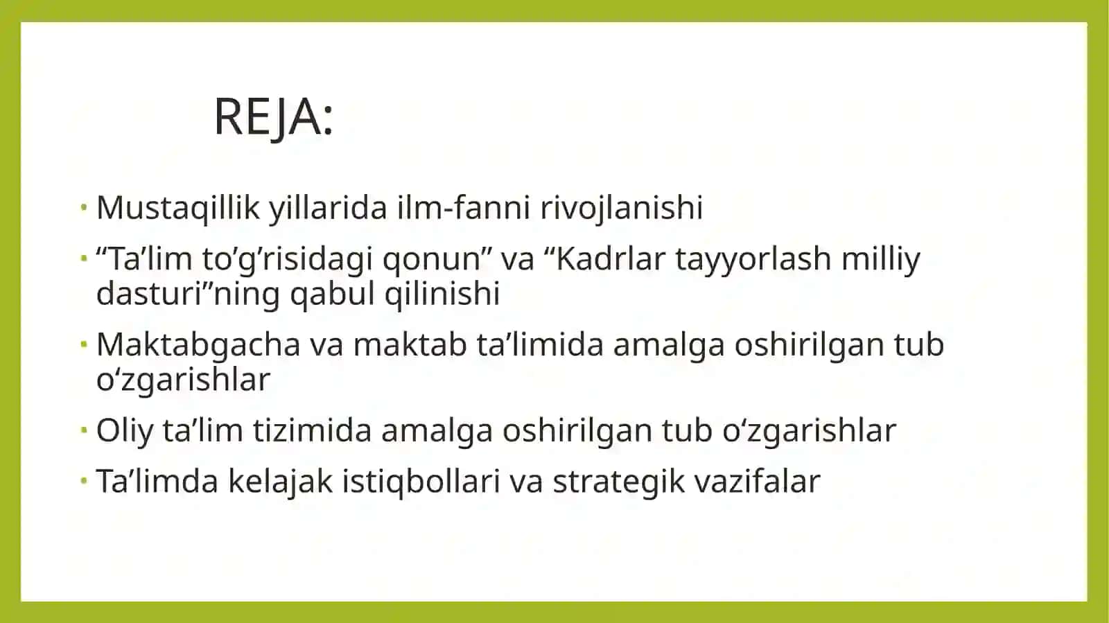 Ta’lim Sohasidagi Islom 2