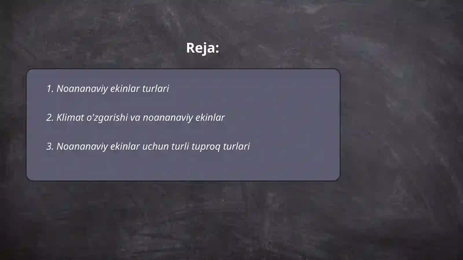 Noananaviy ekinlar va ularning yetishtirish texnologiyasi 2