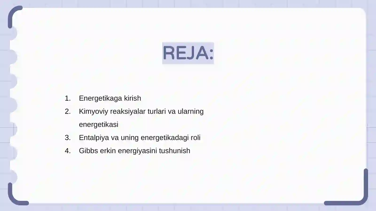 Kimyoviy jarayonlar energetikasi 2