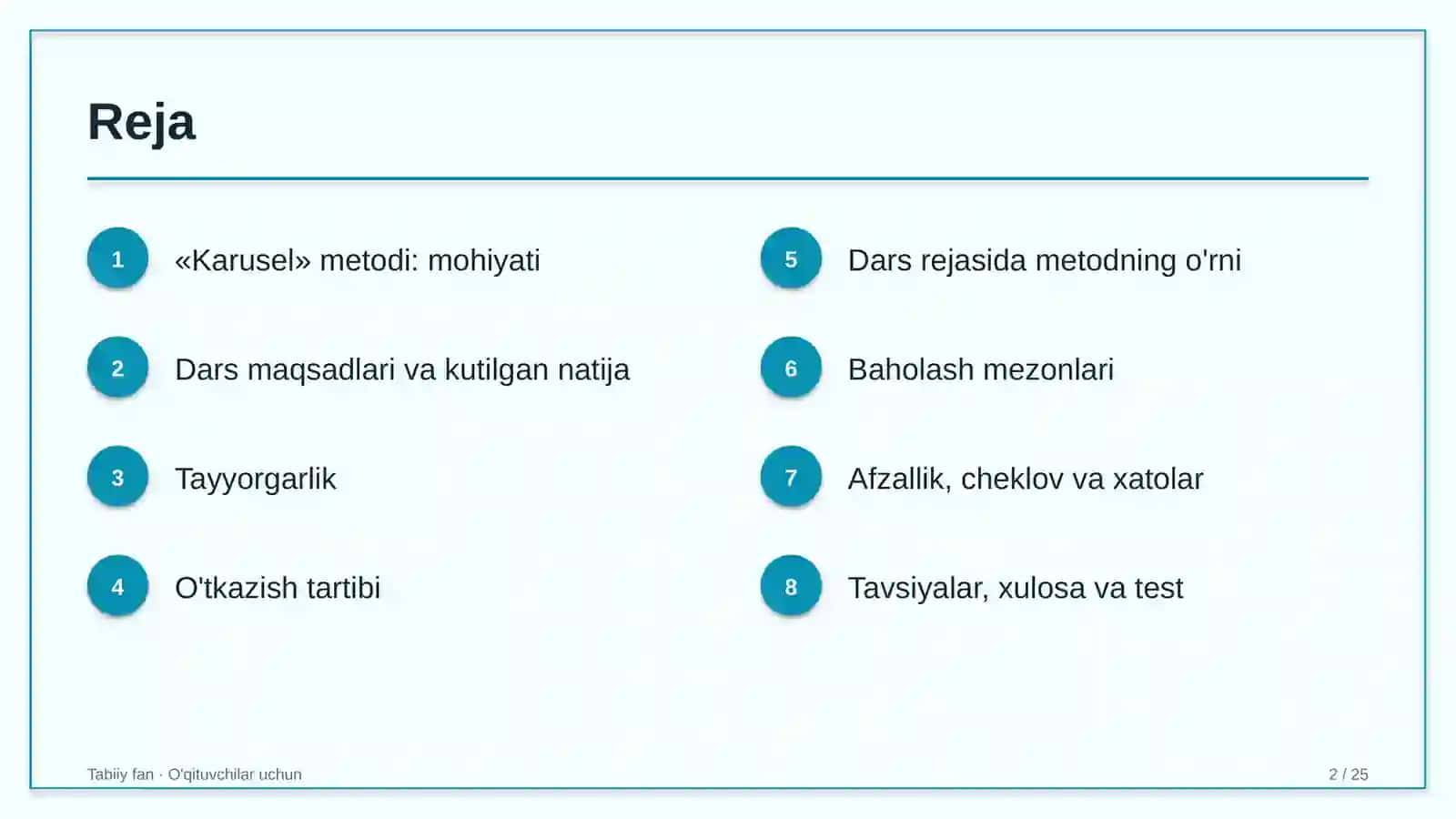 tabiiy fan darslarida karusel metodidan foydalanish 9232 2