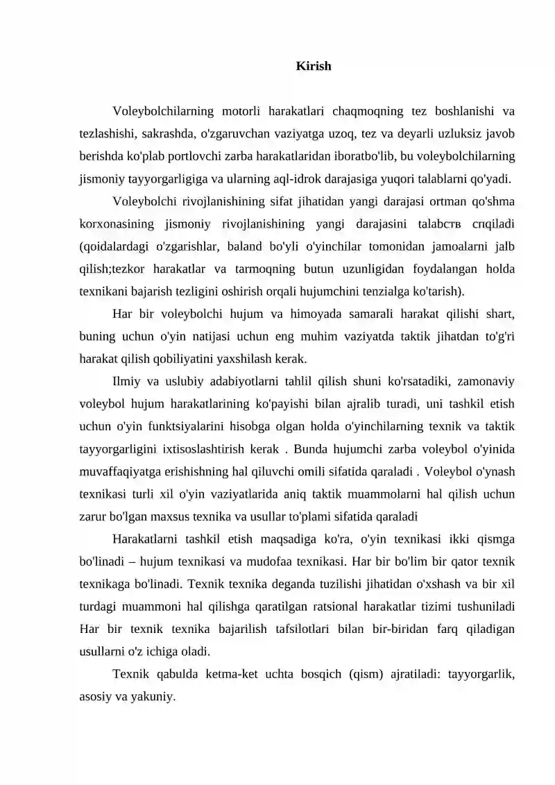 Voleybolda texnik-taktik tayyorgarlik metodikasi 2