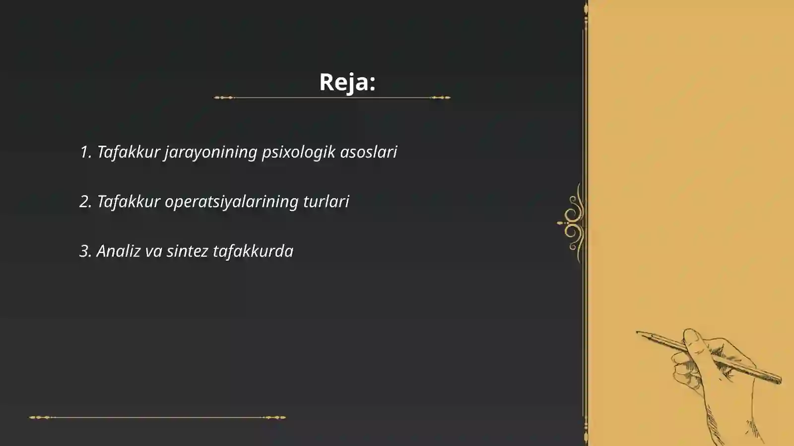 Tafakkur borasidagi psixologik Tafakkur operatsiyalari,intellekt va kreativlik nazariyalari 2