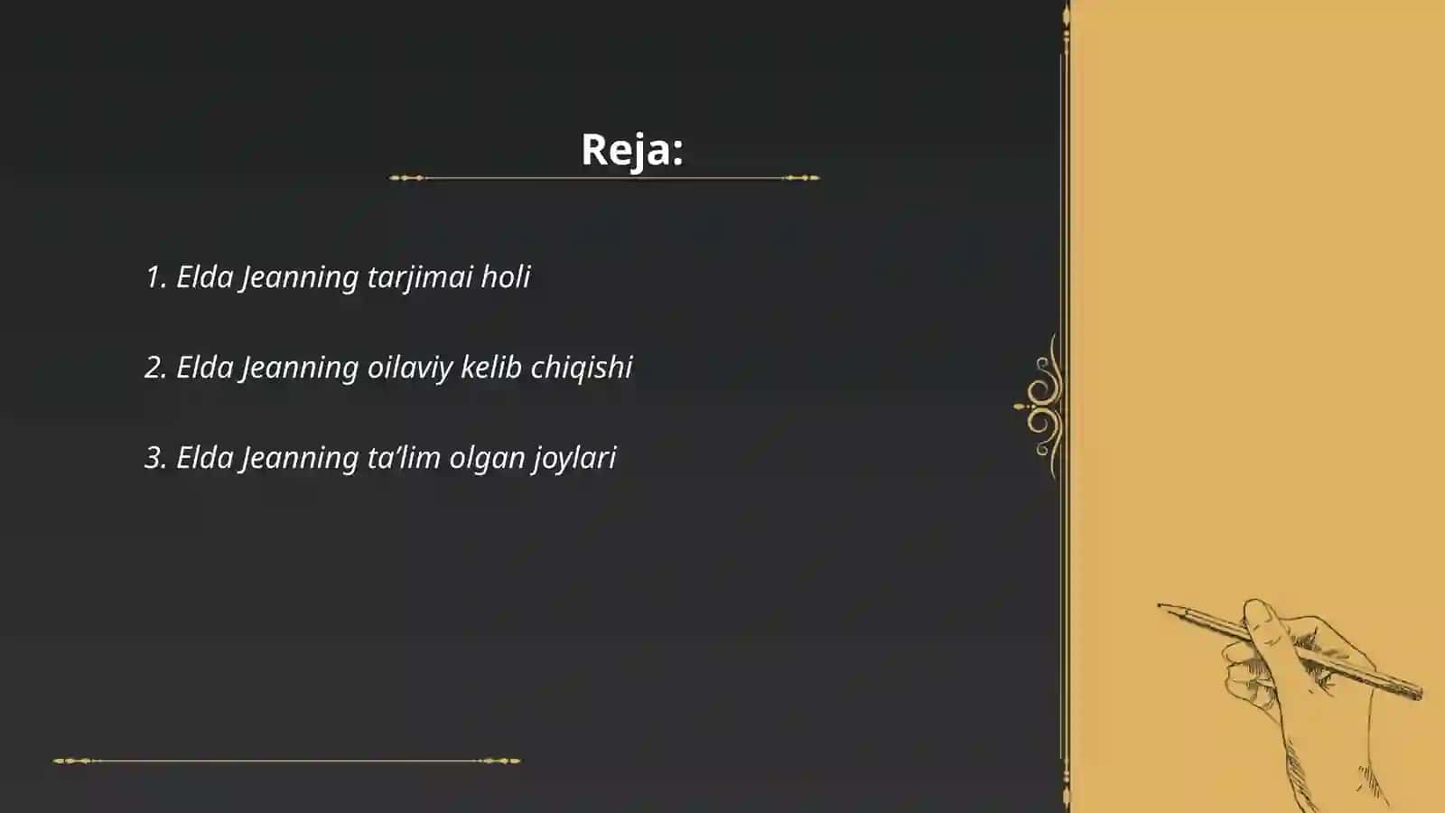 Elda Jean haqida maʼlumot 2