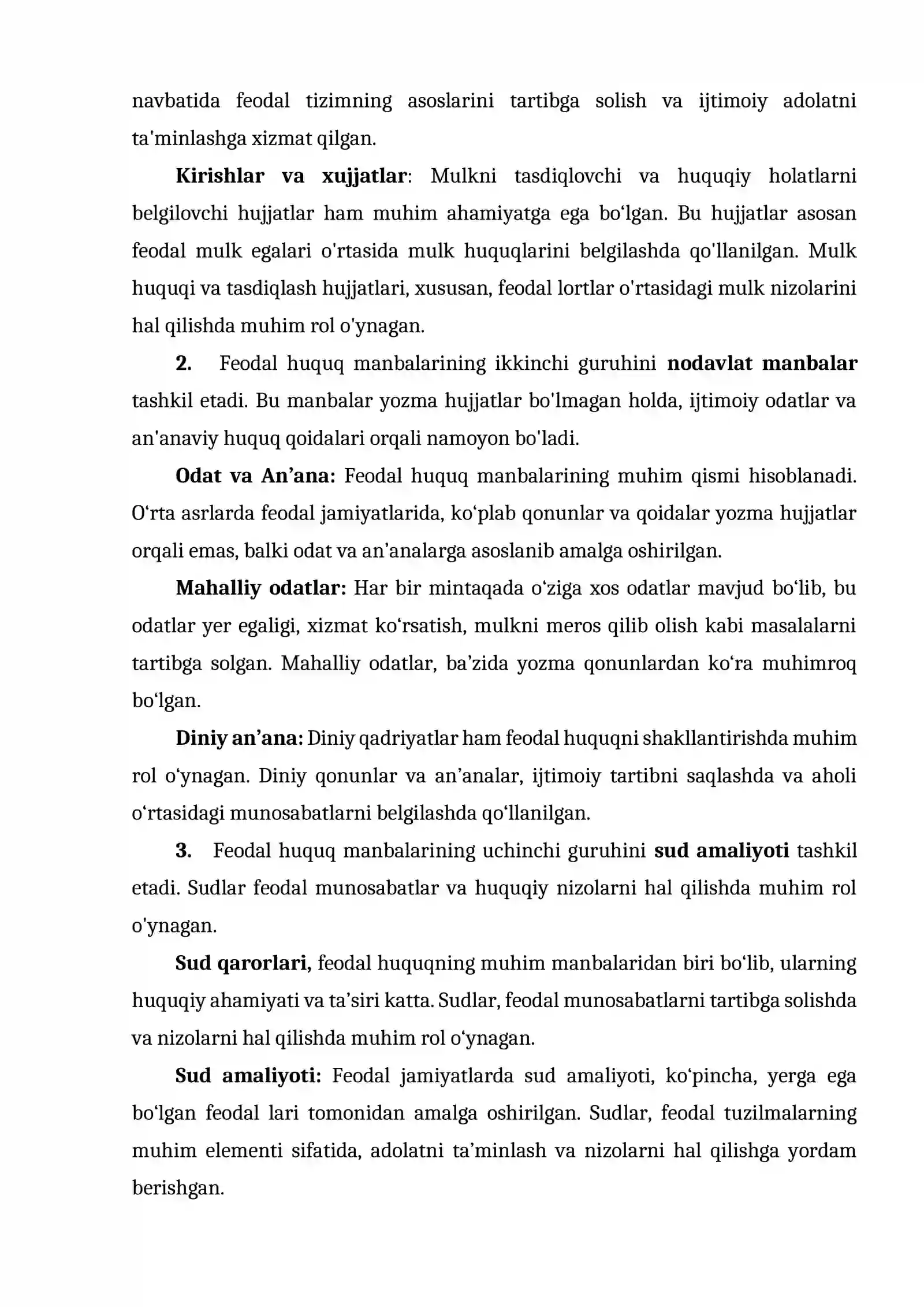 Feodal huquq manbalari 2
