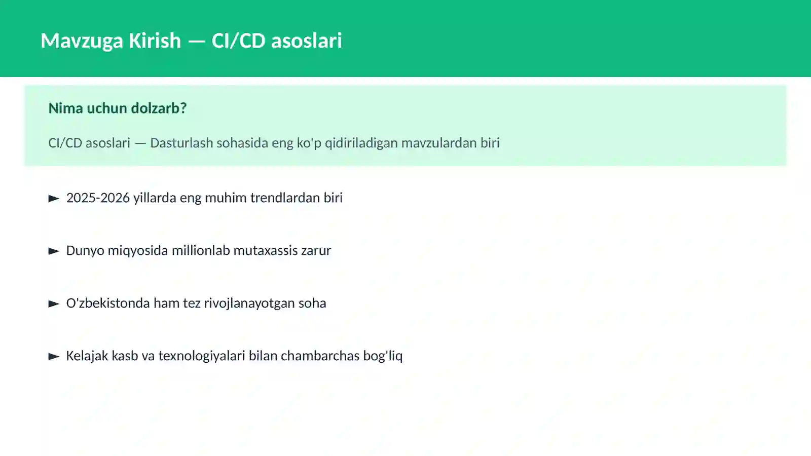 CI/CD asoslari 2