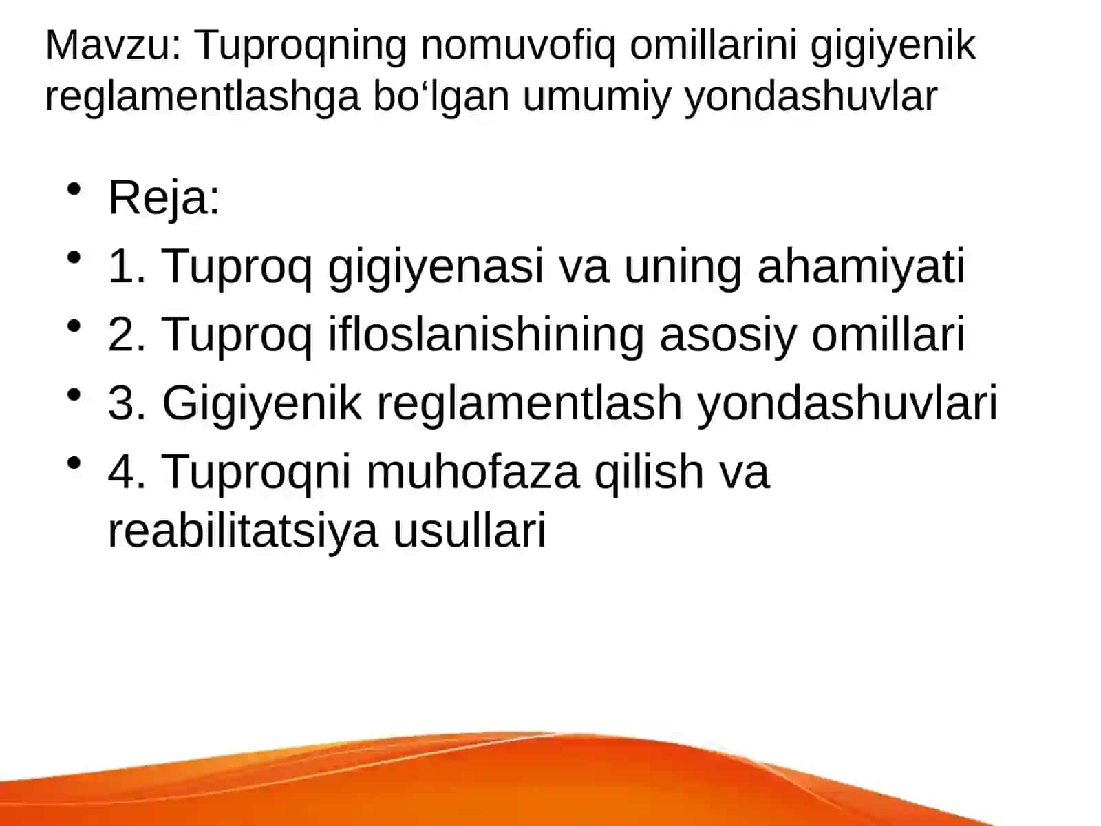 Tuproq gigiyenasi va uning ahamiyati 2