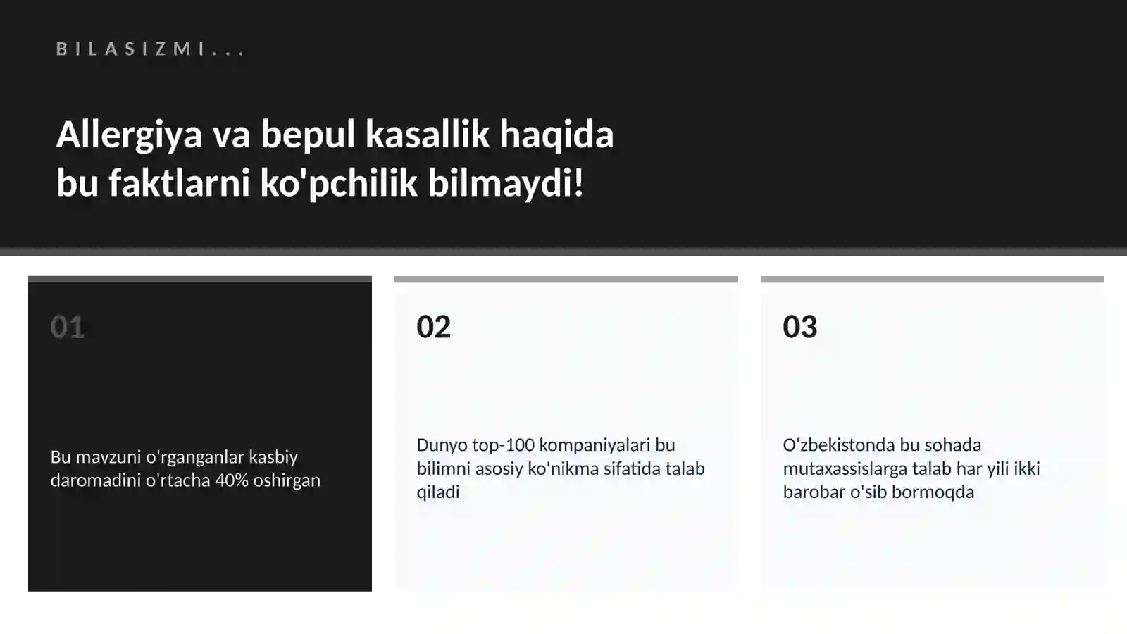 Allergiya va bepul kasallik 2