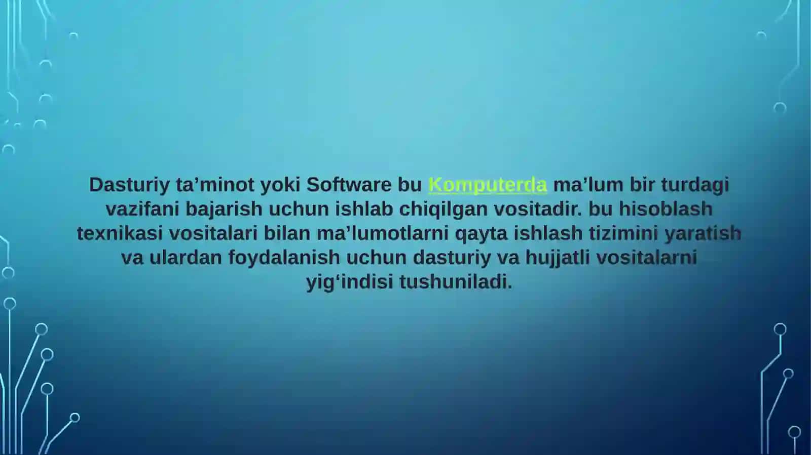 Dasturiy taʼminotni ishlab chiqarish prinsipi va ulardan O`zbekistonning iqtisodiyotida foydalanishning asosiy rollari 2