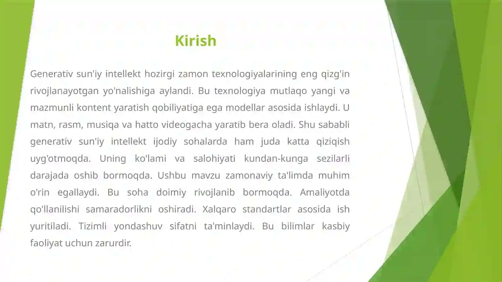 GENERATIV SUN'IY INTELLEKT TEXNOLOGIYALARI 2
