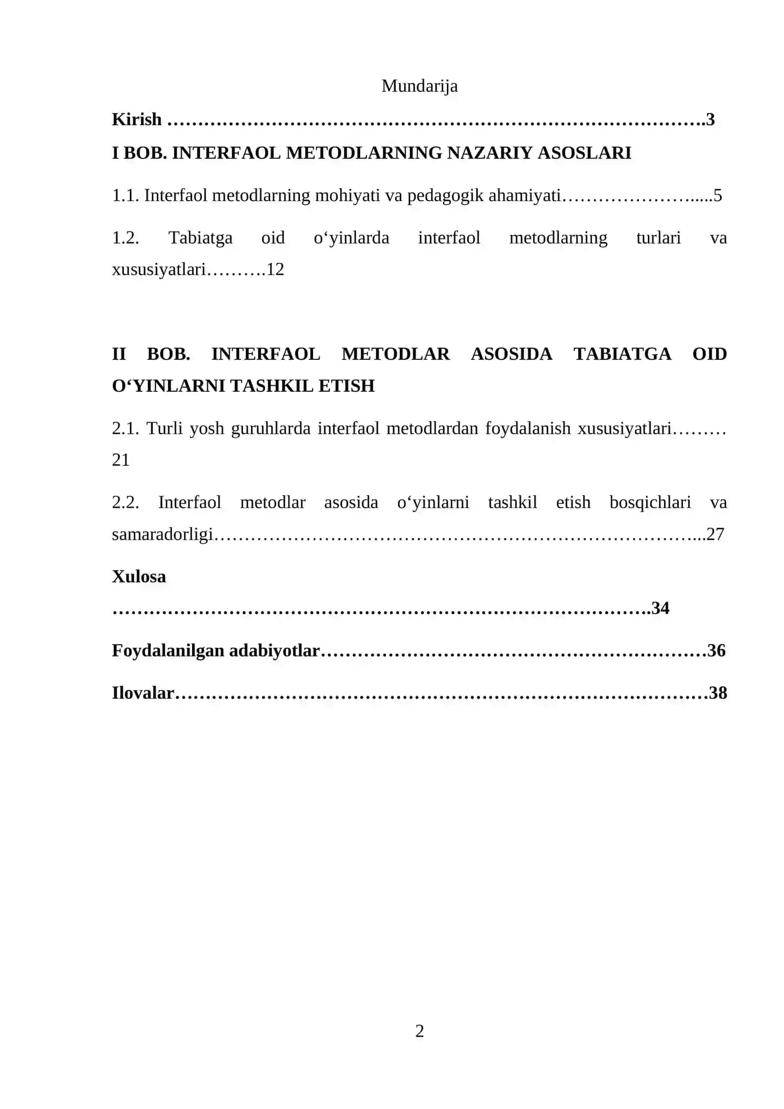 Tabiatga oid o’yinlarni tashkil etishda interfaol metodlar qo’llash 2
