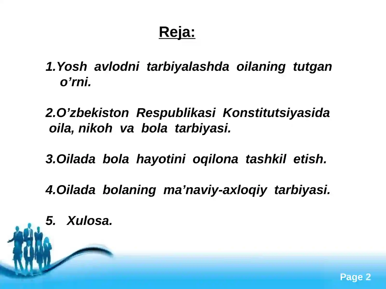 Oila tarbiyalash asoslari 2