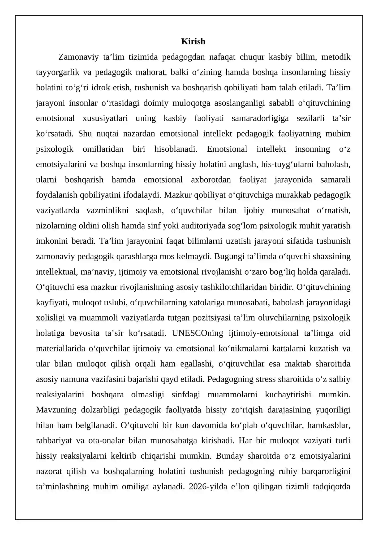 Pedagogik faoliyatda emotsional intellekt va uning ahamiyati 2