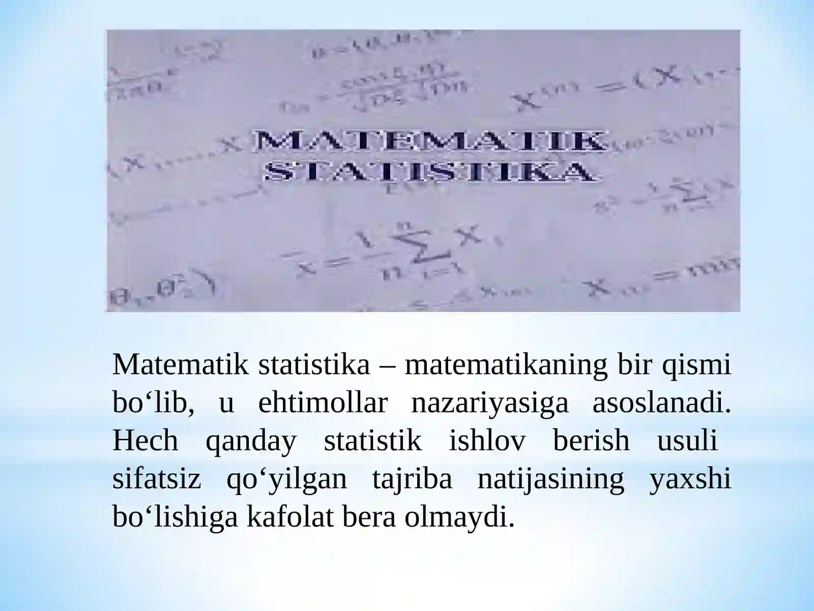 Matematik statistika 2