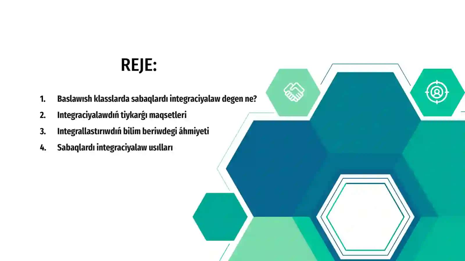 Baslawısh klasslarda sabaqlardı integraciyalaw 2