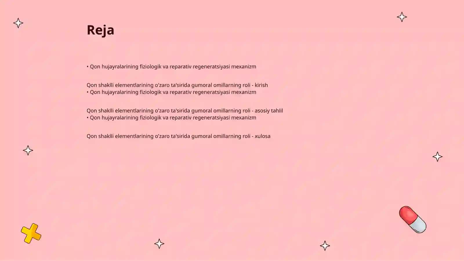 Qon hujayralarining fiziologik va reparativ regeneratsiyasi mexanizm 2