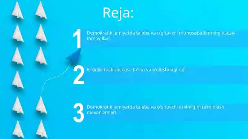Demokratik jamiyatda Talaba va O'qituvchi Munosabatlari 2