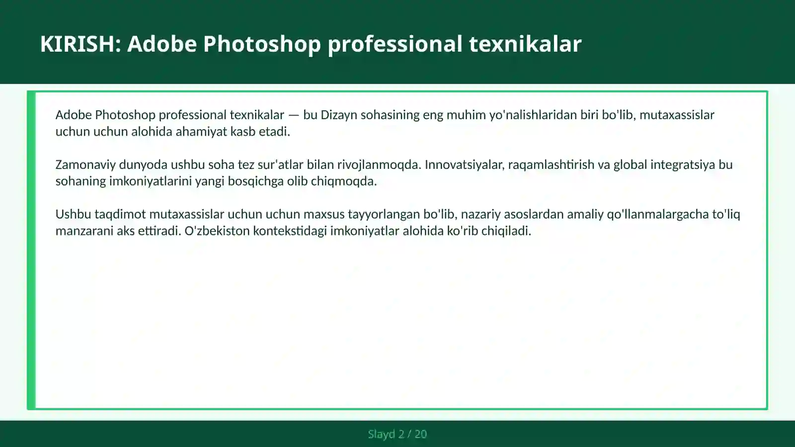 Adobe Photoshop professional texnikalar 2