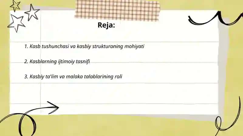 Kasb va kasbiy struktura 2