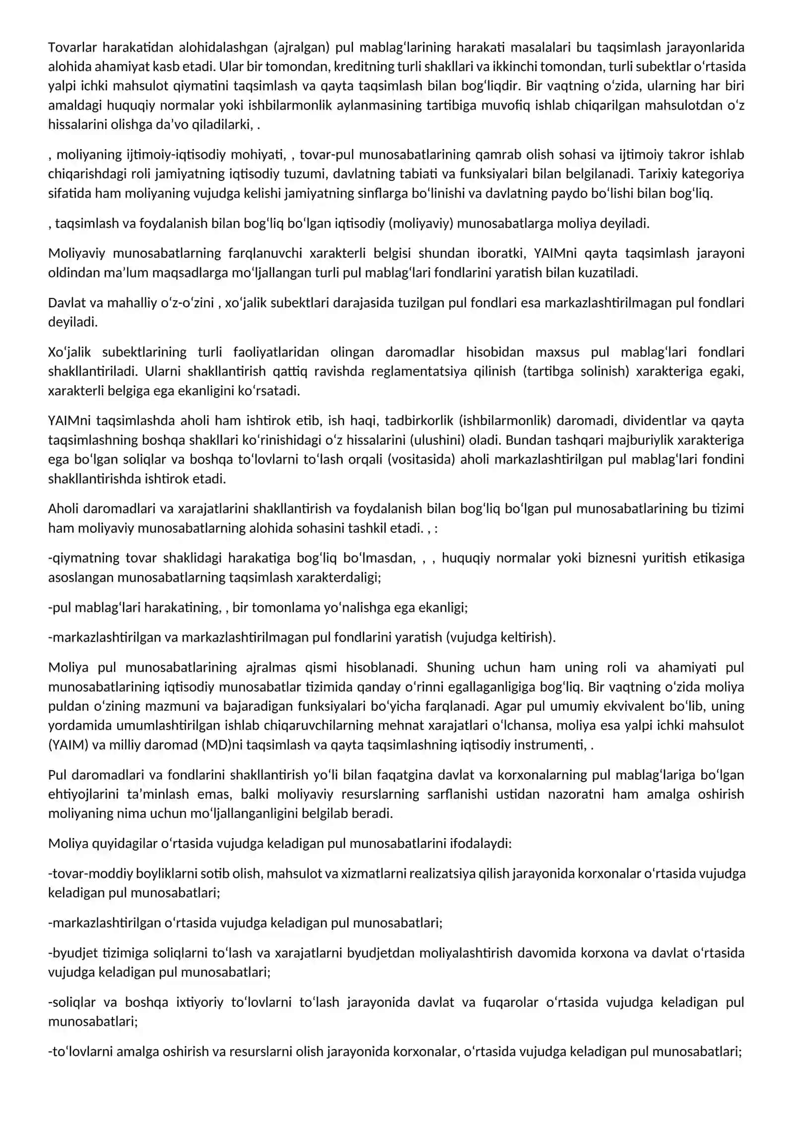 MOLIYANING MOHIYATI VA FUNKSIYALARI 2