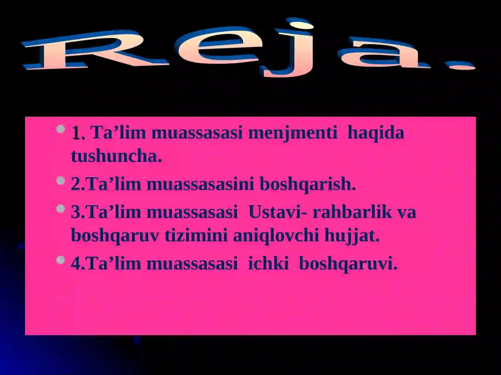 Ta'lim muassasasi menejmenti 2