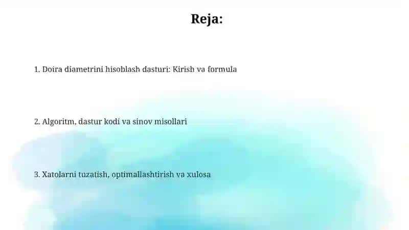Aylananingdiametrinihisoblashdasturi 2