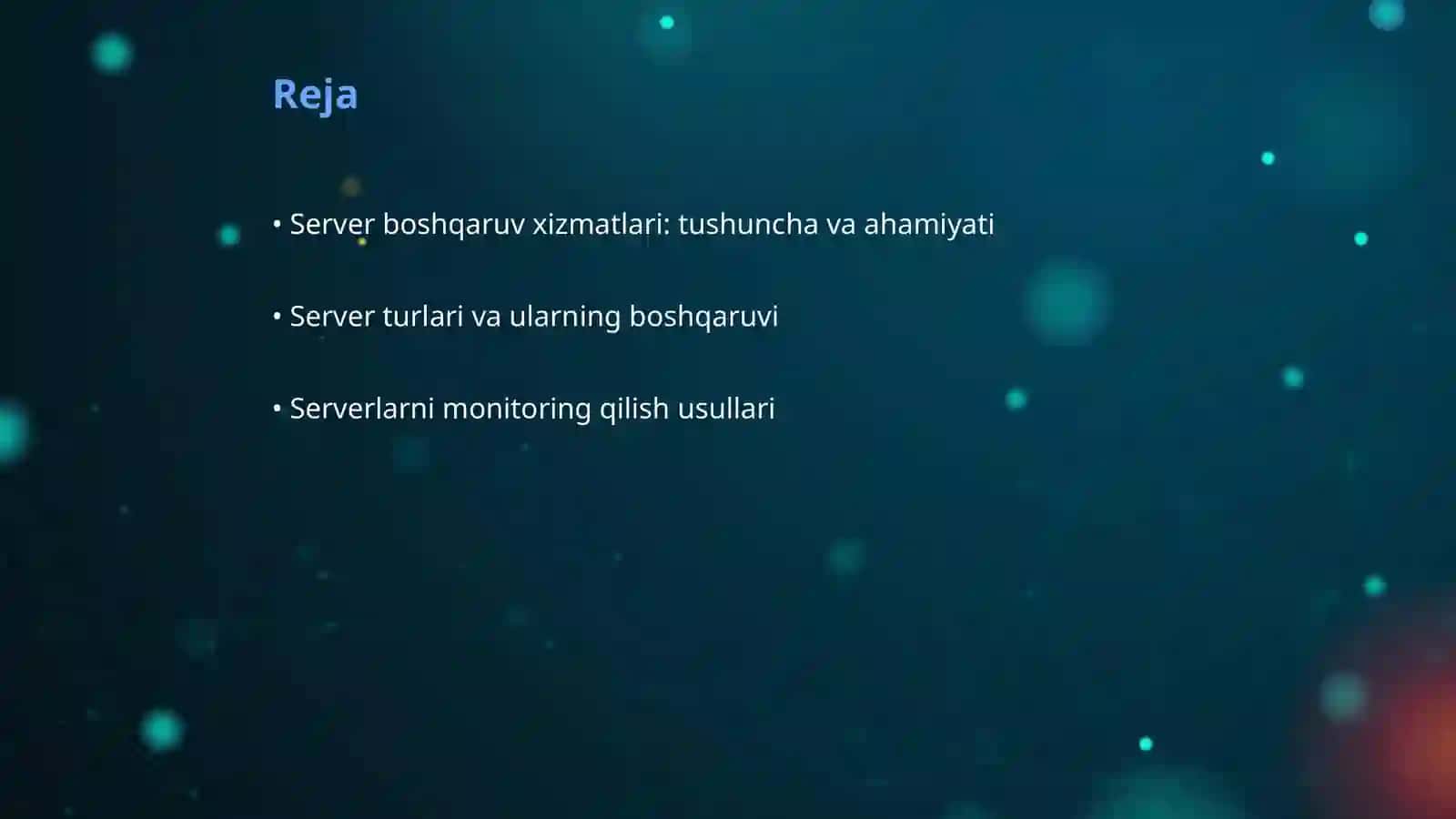 Server boshqaruv xizmatlari 2